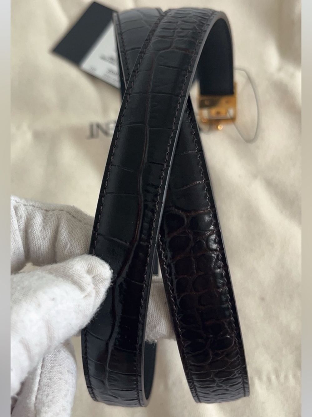 Saint Laurent La 66 Buckle Belt - Picture 10 of 14